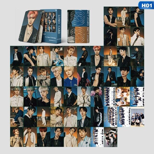 54Pcs/Set KPOP NCT 2020 New Album RESONANCE Pt. 1 Photo Cards HD Printed LOMO Cards For Fans Gift