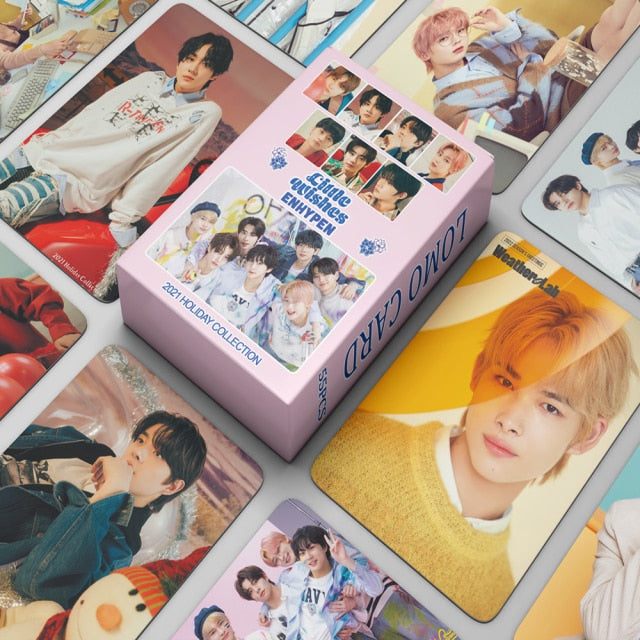 55pcs / Kpop ENHYPEN Lomo Cards New Photo Album DIMENSION : DILEMMA Enhypen Photocard for Fans Collection HD Photo card