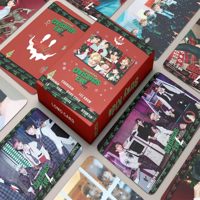 55pcs/set Kpop Stray Kids Christmas Evel New Plbum Lomo Cards High Quality Photo Album Card Postcard Korean Fashion Photocards