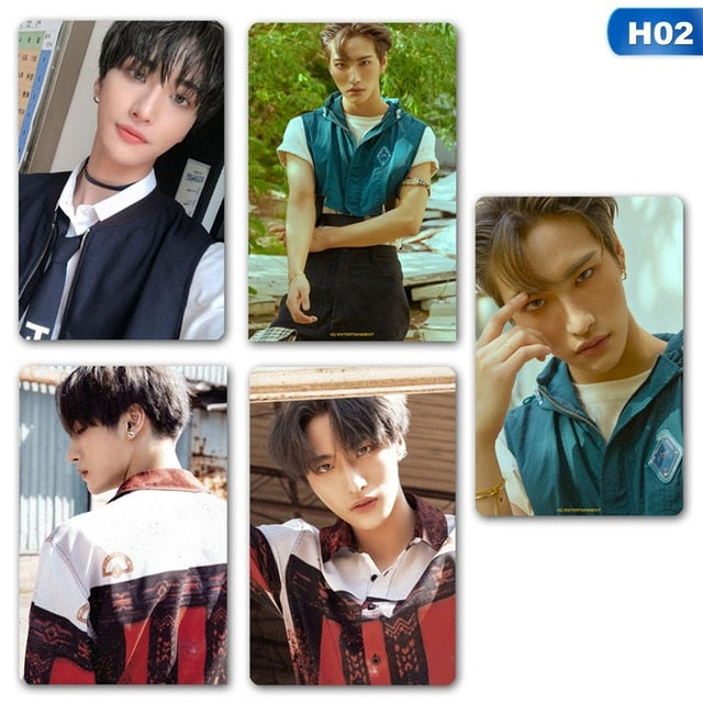 5pcs/set Kpop ATEEZ Lomo card Stray kids Photocard HD photo print album photocard for fans gifts
