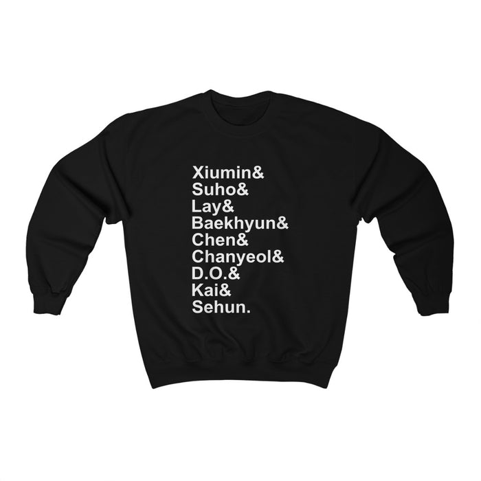 EXO Xiumin& Suho& Lay& Baekhyun& Chen& Chanyeol& Do& Kai& Sehun Sweatshirt - EXO Sweatshirt - Kpop Crewneck Women Sweatshirt