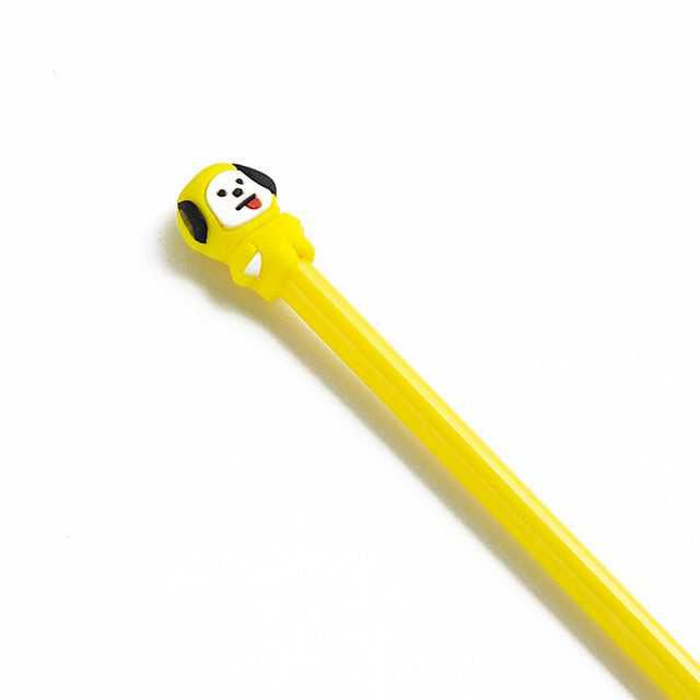 8Pcs Kawaii Gel Pen Cartoon Animal Pencil School Office Supplies Cute Stationery 0.5mm Pens Black Ink Signature Pen Kids Gift