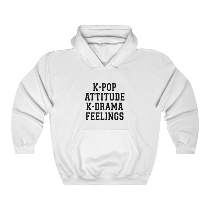 K-Pop Attitude K-Drama Feeling Hoodie - Trendy Winter Kpop Hoodies Kpop Fashion - Kpop Hooded Sweater