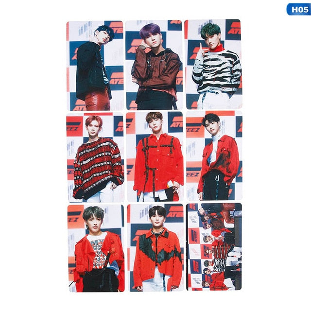 9pcs/set Kpop ATEEZ Photocard Postcard TREASURE EP.FIN ALL TO ACTION Album Photo Card ATEEZ KPOP Lomo Cards New Arrivals