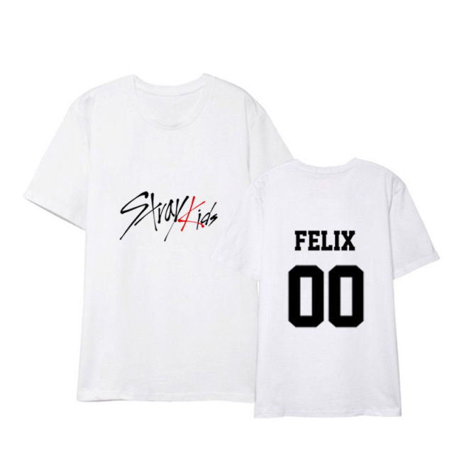 KPOP StrayKids T-shirt The HYUNJIN Letter Tee CHANGBIN Tshirt