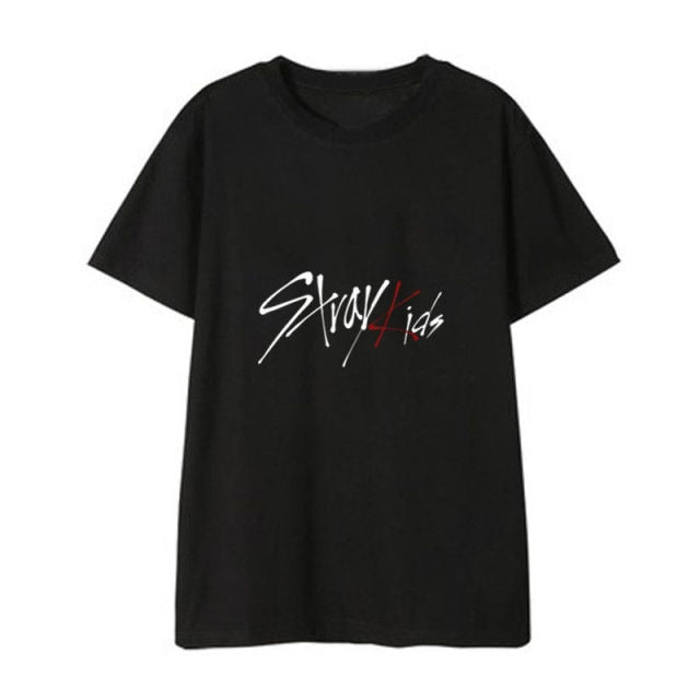 KPOP StrayKids T-shirt The HYUNJIN Letter Tee CHANGBIN Tshirt