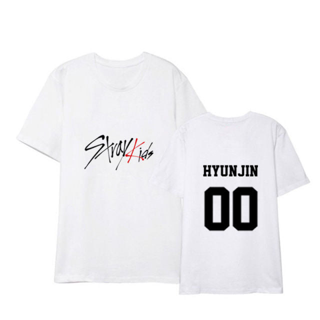 KPOP StrayKids T-shirt The HYUNJIN Letter Tee CHANGBIN Tshirt