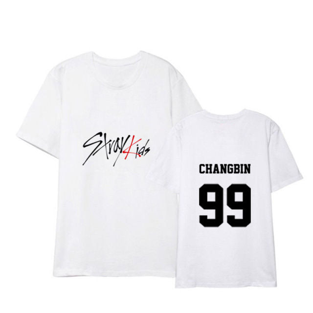 KPOP StrayKids T-shirt The HYUNJIN Letter Tee CHANGBIN Tshirt