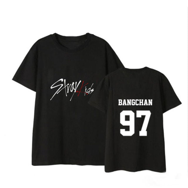 KPOP StrayKids T-shirt The HYUNJIN Letter Tee CHANGBIN Tshirt