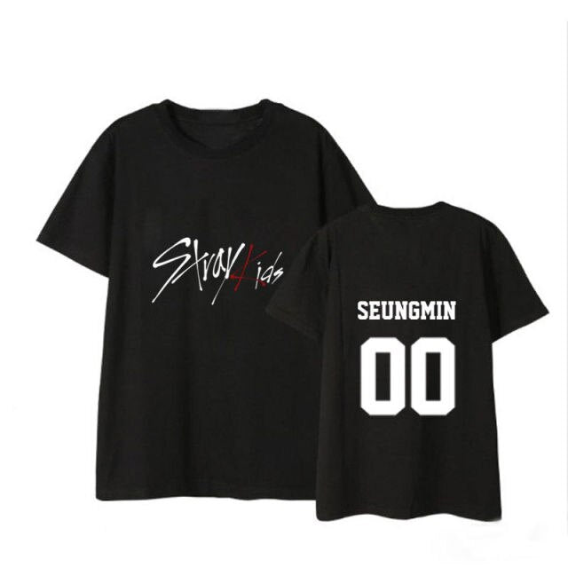 KPOP StrayKids T-shirt The HYUNJIN Letter Tee CHANGBIN Tshirt