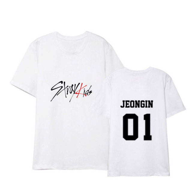 KPOP StrayKids T-shirt The HYUNJIN Letter Tee CHANGBIN Tshirt