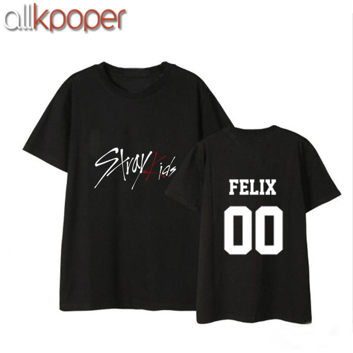 KPOP StrayKids T-shirt The HYUNJIN Letter Tee CHANGBIN Tshirt