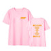 ATEEZ kpop Pink T-shirt New Korean loose Plus Size Round Collar - Kpopshop