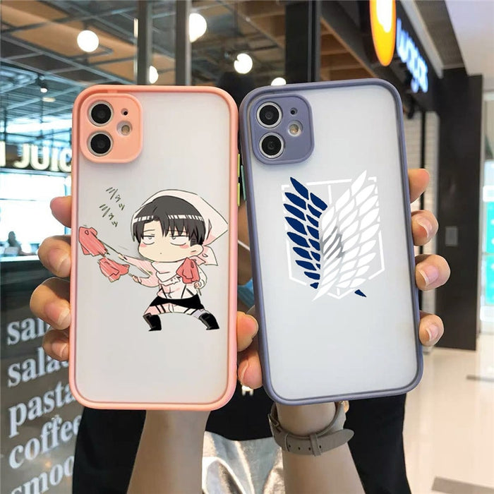 Anime Japanese Attack on Titan Phone Case for Iphone 12 Mini 11 Pro XS MAX 8 7 6 6S Plus X SE20 XR Soft Bumper Fundas Coque Case
