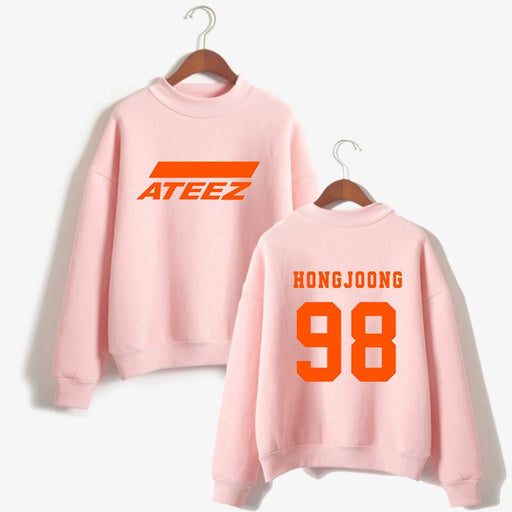 Ateez Turtleneck Sweatshirt Women Korean Team Highsreet Girls High Quality Pullovers High Collar Sweatshirt tshirt - Kpopshop