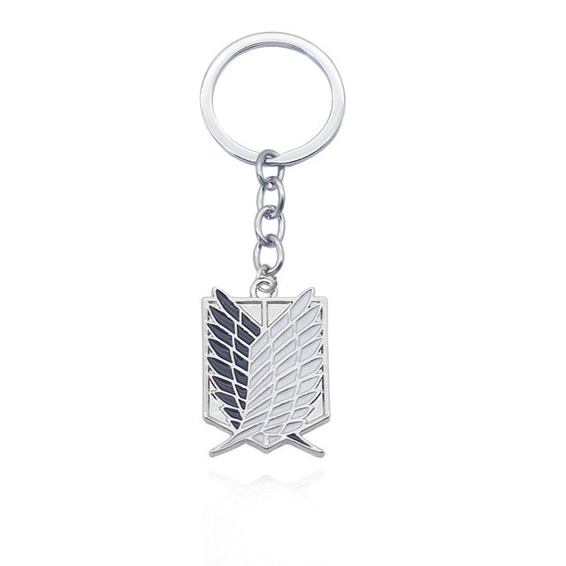 Attack On Titan Keychain Shingeki No Kyojin Anime Cosplay Wings of Liberty Key Chain Rings For Motorcycle Car Keys Gifts