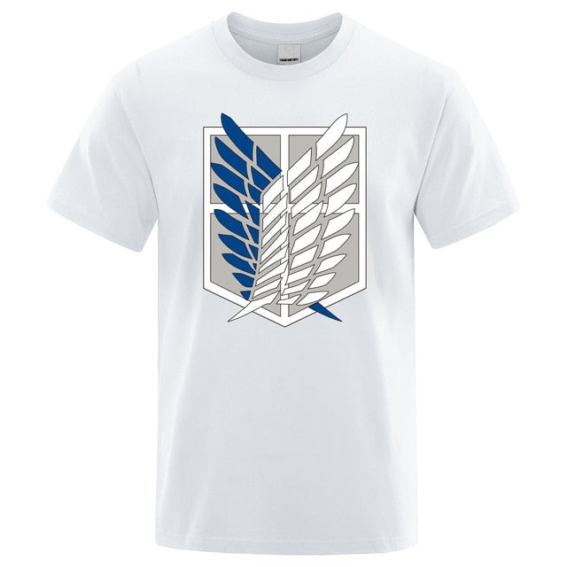 Attack on Titan T shirt Wings Of Freedom T-shirts Mens Japanese Anime