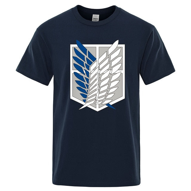 Attack on Titan T shirt Wings Of Freedom T-shirts Mens Japanese Anime