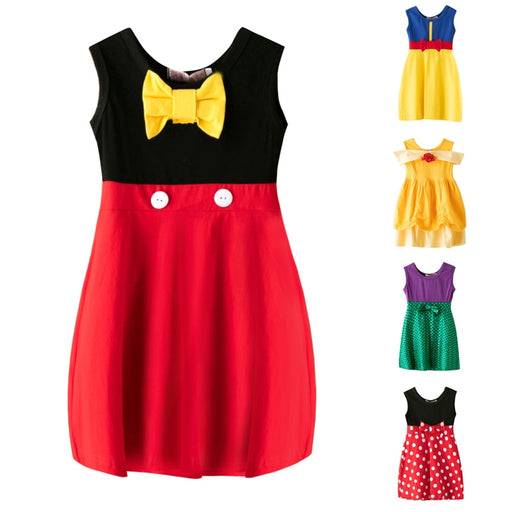 Baby Girls Dresses Snow White Children Dresses For Girls Princess Dress Minnie Rapunzel Bell Jasmine Bell Christmas Kids - Kpopshop