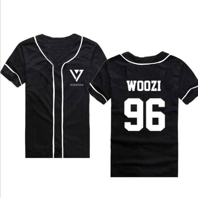 Kpop Newest Black White Cardigan Harajuku T Shirt Seventeen 17 Baseball Button Up Tee Shirt Casual Summer Hip Hop Style Tshirt Streetwear that you'll fall in love with. At an affordable price at KPOPSHOP, We sell a variety of Black White Cardigan Harajuku T Shirt Seventeen 17 Baseball Button Up Tee Shirt Casual Summer Hip Hop Style Tshirt Streetwear with Free Shipping.