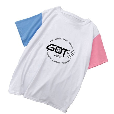 GOT7 T Shirt Women Casual Korean GOT7 Tshirt Tops Loose Kpop Short Sleeve Cotton Tee Shirt Femme
