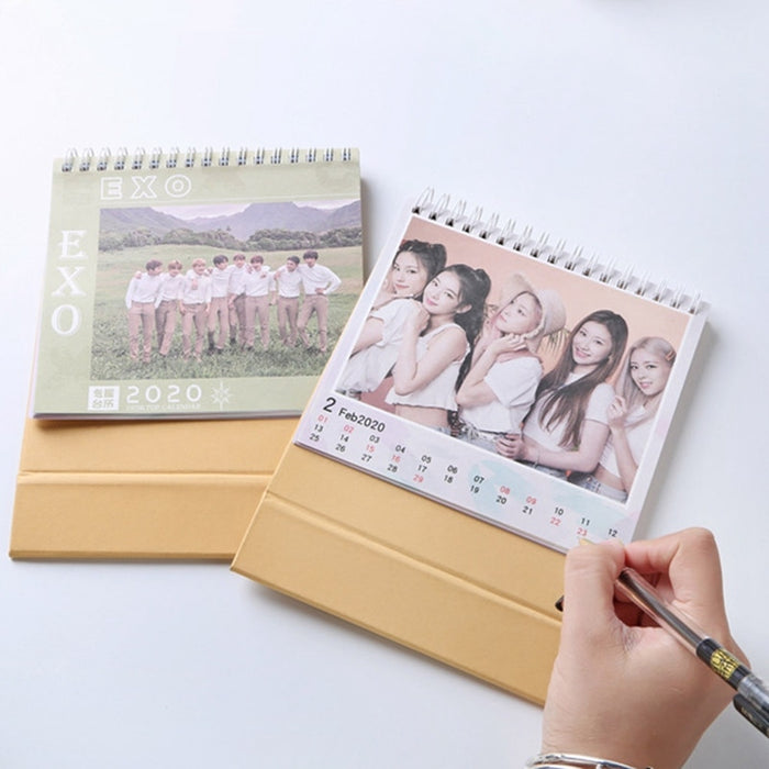Creative Kpop 2020 Calendar EXO ITZY STARKIDS TWICE X1 Desk Decor Map Of The Soul Persona Fake Love JUNG KOOK JIMIN High Quality