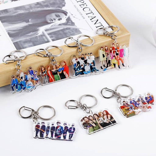 Creative kpop stray kids album photo key chain TWICE TXT REDVELVET Seventeen GOT7 ITZY stray kids kpop stationery set - Kpopshop