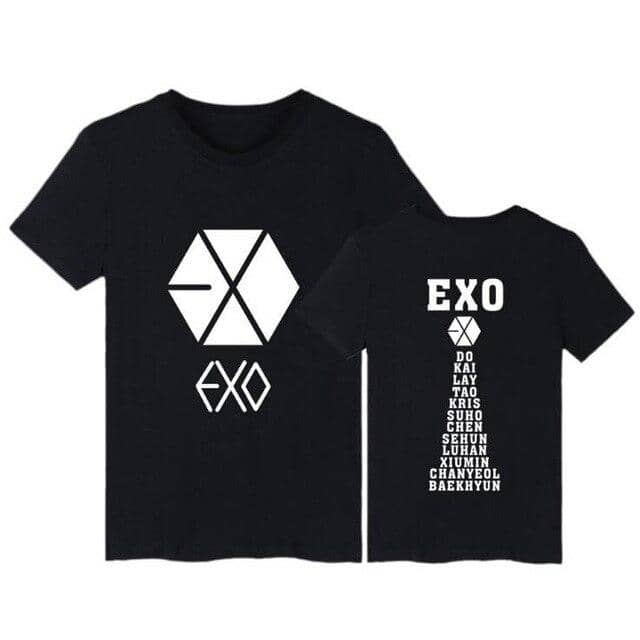 EXO KPOP Couple For Lovers Korean T-Shirt Women  k-pop  4XL