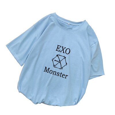 EXO Kpop T Shirt Women Cotton T-shirts Loose Casual Short Sleeve Tops Tee Shirt Femme Streetwear Camiseta Mujer Clothes