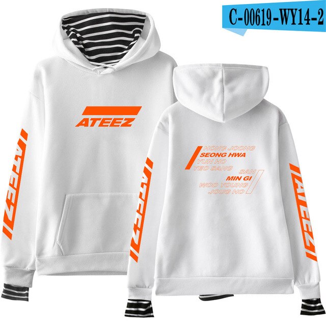 ATEEZ Fake Two Pieces Women Sweatshirt tshirts Kpops  Plus Size XXL - Kpopshop