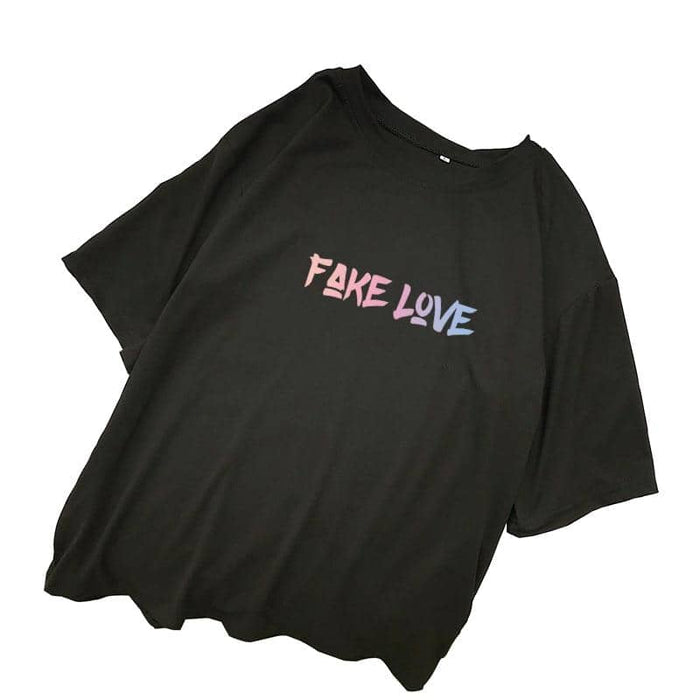 FAKE LOVE Album T Shirts Women Korean Kpop Letter  Tops Camisas Mujer Shirt - Kpopshop