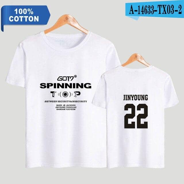Kpop Newest TOMMY 2019 NEW Kpop GOT7 SPINNING TOP 2D Print 100% Cotton Women/Men Clothes Short Sleeve T-Shirt Hot Sale Casual T Shirt that you'll fall in love with. At an affordable price at KPOPSHOP, We sell a variety of TOMMY 2019 NEW Kpop GOT7 SPINNING TOP 2D Print 100% Cotton Women/Men Clothes Short Sleeve T-Shirt Hot Sale Casual T Shirt with Free Shipping.