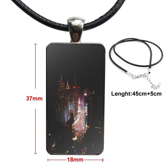 For Girls Handmade Gift 2ne1 Star Group Kpop Jewelry With Steel Plated Glass Cabochon Choker Long Pendant Rectangle Necklace