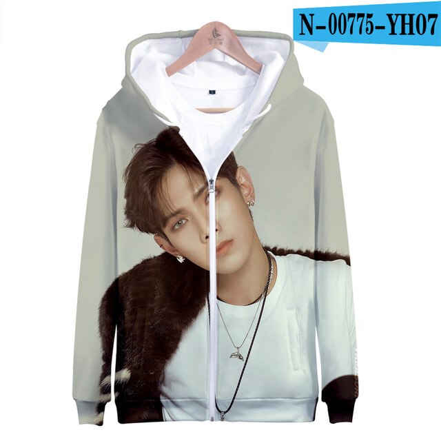 Ateez 3D Women Zipper Hoodie Sweatshirt New Style Korean Popular Combination Sweatshirt - Kpopshop