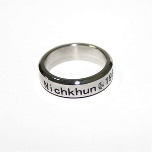 Kpop TVXQ 2NE1 2PM Nichkhun Crystal Rings For Women With Chain