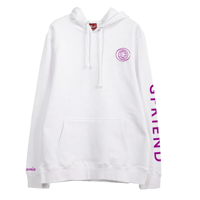Gfriend logo printing fleece/thin hoodies for autumn winter unisex loose pullover sweatshirt