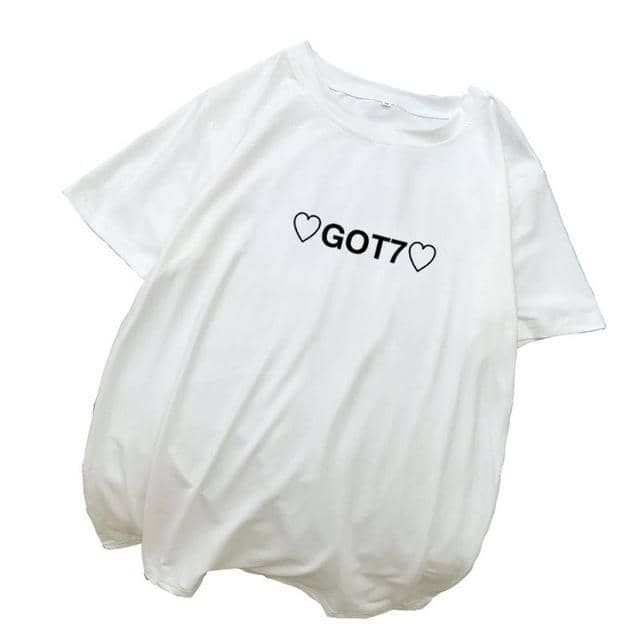 Kpop Newest Got7 Women Tshirt Summer Casual Kawaii Heart Printed T Shirt Korean Hipster Kpop Tops Streetwear Tumblr Harajuku Tee Shirt Femme that you'll fall in love with. At an affordable price at KPOPSHOP, We sell a variety of Got7 Women Tshirt Summer Casual Kawaii Heart Printed T Shirt Korean Hipster Kpop Tops Streetwear Tumblr Harajuku Tee Shirt Femme with Free Shipping.