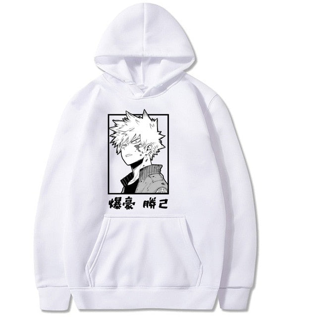 my hero academia Unisex Hoodies Japanese Anime Bakugou Katsuki Printed Men's Hoodie Streetwear Casual Sweatshirts