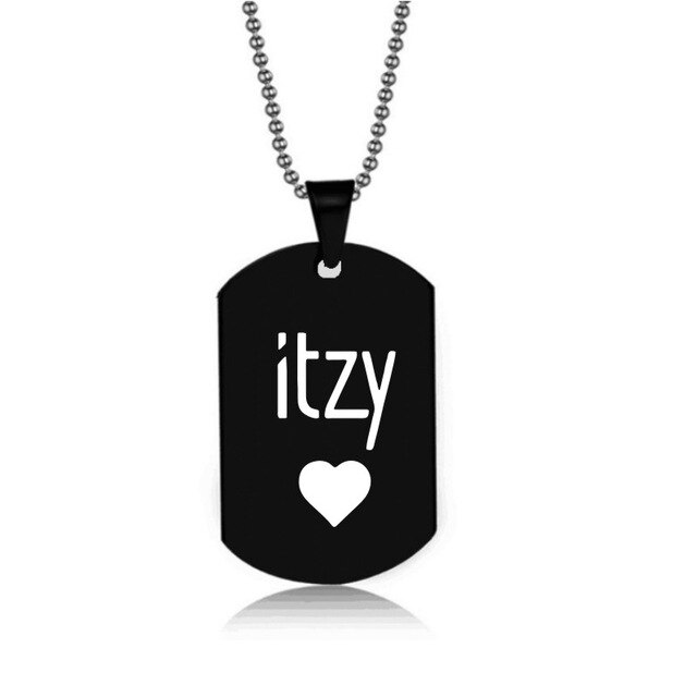 ITZY KPOP Pendant Necklace Korea Girls Group Stainless Steel Necklaces Jewelry  Gifts For Men Women Fans
