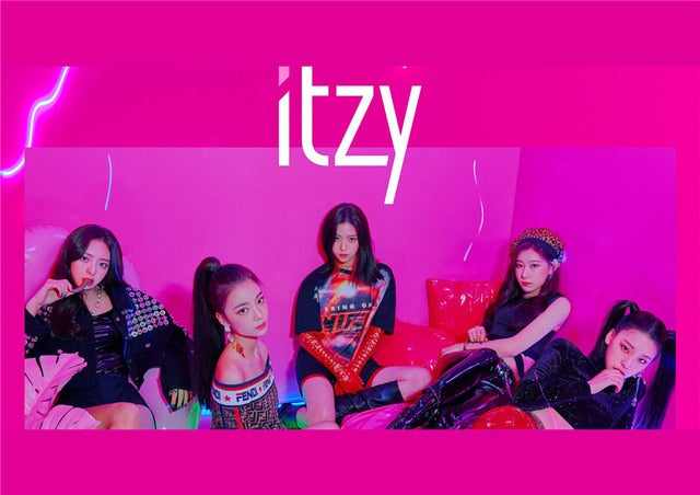 ITZY Kpop Posters Korean Singers White Coated Paper Prints Clear Image Home Decoration