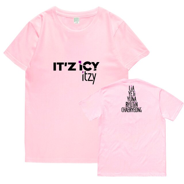 ITZY combination album IT'z ICY surrounding summer loose clothes Kpop short-sleeved Round Collar printing men and women T-shirt
