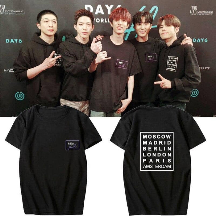 Kpop Newest K-pop DAY6 <Youth in EUROPE> Concert Supporting T-shirt Fashion Kpop DAY6 Short Sleeve Tshirt Summer Cotton Tops Fans Collection that you'll fall in love with. At an affordable price at KPOPSHOP, We sell a variety of K-pop DAY6 <Youth in EUROPE> Concert Supporting T-shirt Fashion Kpop DAY6 Short Sleeve Tshirt Summer Cotton Tops Fans Collection with Free Shipping.