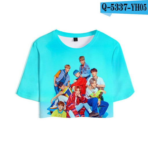 KPOP ATEEZ NEW Album TREASURE EP.3 : One To All Tops Crops Girl t-shirt Short Women Sexy Sale - Kpopshop