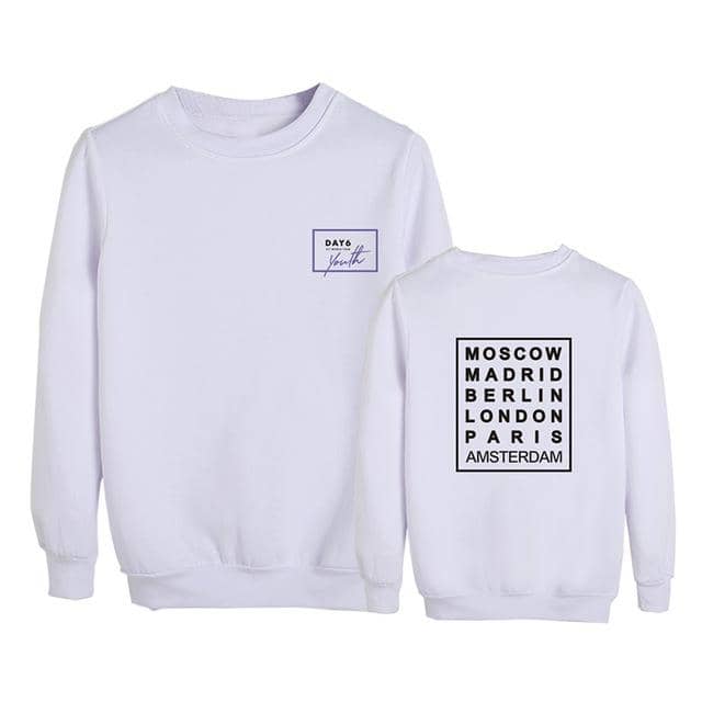 Kpop Newest KPOP DAY6 Youth in EUROPE Album Tour Round Neck Hoodies Long Sleeve Tops Pullovers Sweatshirt PT1042 that you'll fall in love with. At an affordable price at KPOPSHOP, We sell a variety of KPOP DAY6 Youth in EUROPE Album Tour Round Neck Hoodies Long Sleeve Tops Pullovers Sweatshirt PT1042 with Free Shipping.