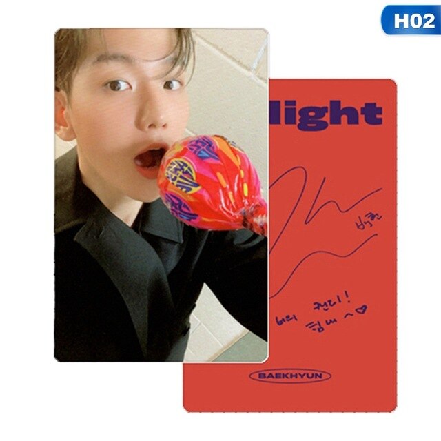 KPOP EXO BAEKHYUN SOLO 2 Delight Album LOMO Cards Fashion Self Made Paper Photo Card Photocard Autograph