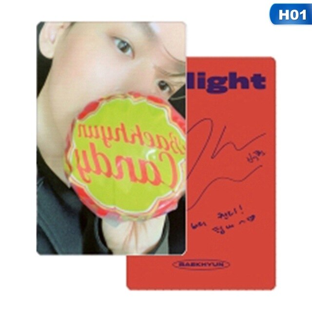 KPOP EXO BAEKHYUN SOLO 2 Delight Album LOMO Cards Fashion Self Made Paper Photo Card Photocard Autograph