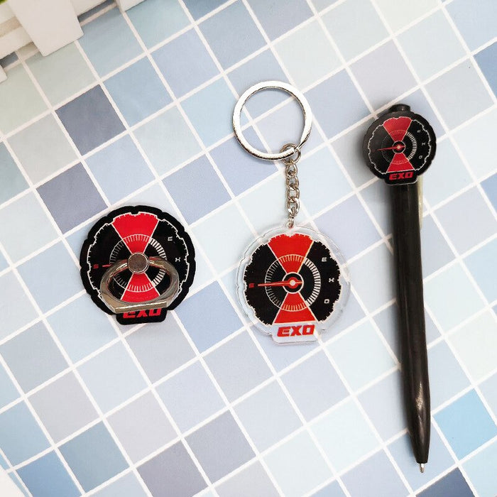 KPOP EXO THE WAR XIUMIN CHEN KAI SEHUN CHANYEOL Keychain Phone Holder Pen For EXO-L EXO Accessories Fans Collection