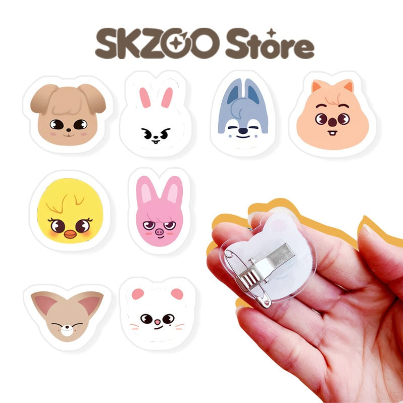 KPOP Stray Kids Skzoo Cartoon Acrylic PP Clip Pendant Jewelry K-POP St ...