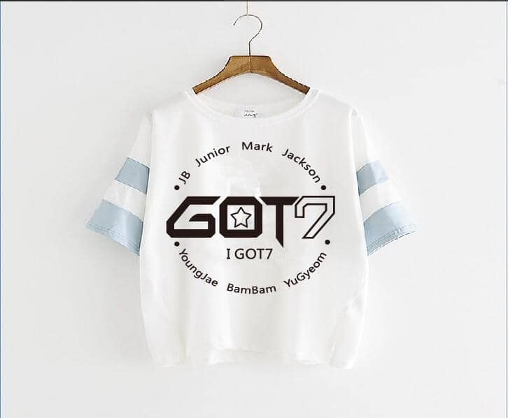 Kpop Newest KPOP fashion GOT7 + The member name 2019 new GOT7 Jackson Wang Blue sleeve pink sleeve T-shirt Short sleeve student Loose coat that you'll fall in love with. At an affordable price at KPOPSHOP, We sell a variety of KPOP fashion GOT7 + The member name 2019 new GOT7 Jackson Wang Blue sleeve pink sleeve T-shirt Short sleeve student Loose coat with Free Shipping.