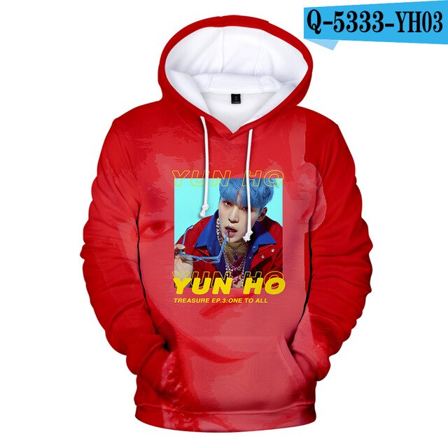 Korean Team ATEEZ 3D Men/Women  Sweatshirt Fall Boys/Girls Hooded Jacket Funny - Kpopshop